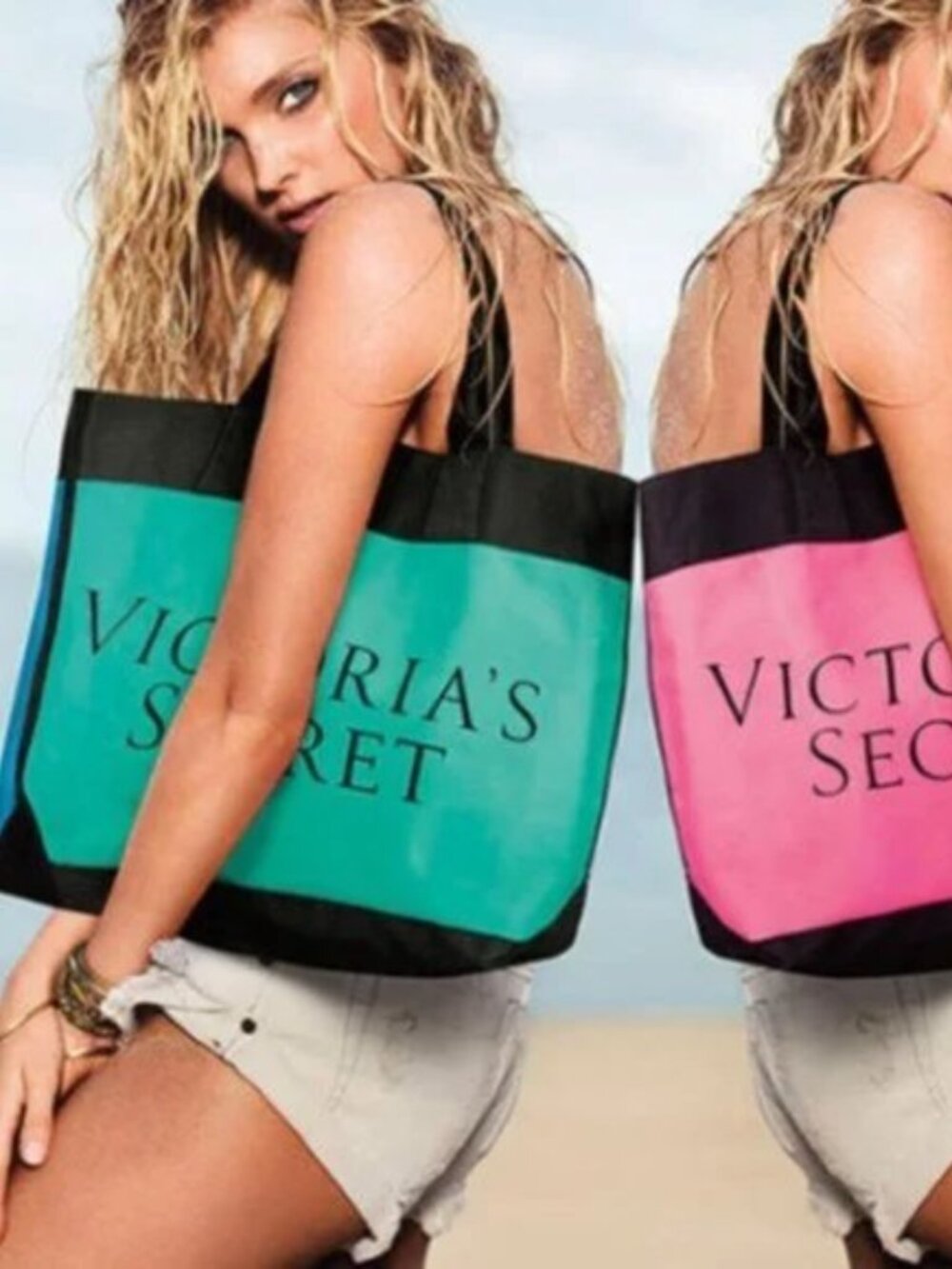 Victoria’s Secret | Color-Block Tote Bag | Blue, Green
